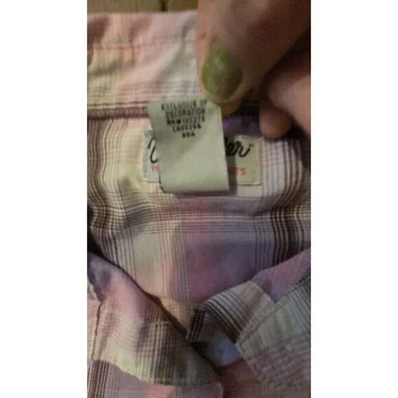 Wrangler Wrancher Plaid Shirt XL Pearl Snap Lace Western Country Rodeo Texas - Picture 4 of 6